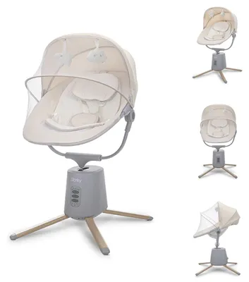 Produktbild von Lorelli Babywippe Storky Musik Bluetooth Fernbedienung Plüschtiere Timer Gurt beige