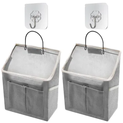 Produktbild von Hängeorganizer (2-teilig), faltbarer Wandorganizer, Türhänger mit Fächern, Aufbewahrungstasche zum Aufhängen für Bad, Küche, Camping