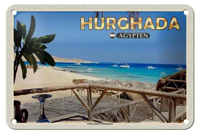 Produktbild von Blechschild Reise 18x12cm Hurghada Ägypten Giftun Nationalpark Deko