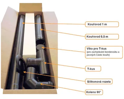 Obrázek produktu pro Set kouřovodů pro peletová kamna HBCMZSET080