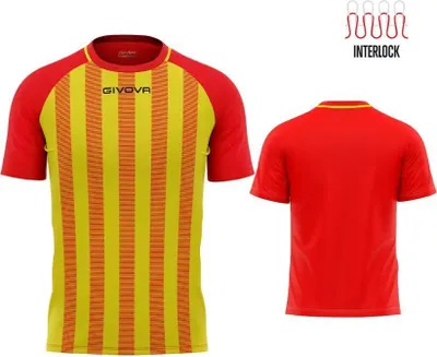 Produktbild von Sport-T-Shirt Givova Rugby Rot-Gelb
