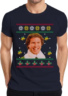 Produktbild von Buddy der Weihnachtself - Ugly Christmas Sweater Weihnachten Herren T-Shirt, Navy, 3XL