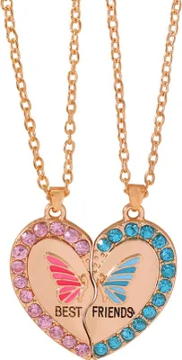 Immagine prodotto di INF Collana puzzle cuore Collana dell'amicizia, confezione da 2 Oro