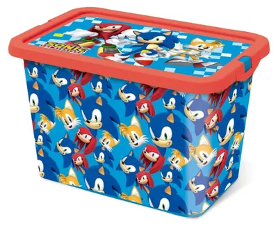 Zdjęcie produktu dla Pudełko do przechowywania z tworzywa sztucznego „Sonic the Hedgehog Friends” o pojemności 7 l