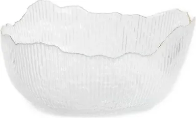 Produktbild von HOMLA APOLA geriffelte Schale transparent L 9 cm x 20 cm