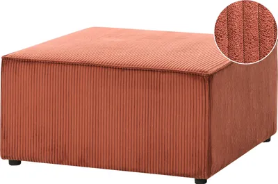 Produktbild von BELIANI Ottomane für Sofa Goldbraun Cord Quadratisch Modernes Retro Design Sofamodul Sofahocker Polstrehocker für Modulsofa Wohnzimmer