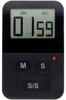 Obrázek produktu pro MPM-Quality – Digitální budík plastový, černá, 8×5×1 cm