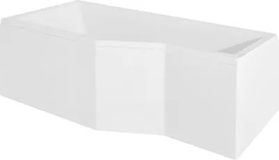 Produktbild von ECOLAM raumsparende Badewanne Eckbadewanne Rechteck Wanne IN-Besco 170x75 LINKS Schürze Ablaufgarnitur Füße Silikon GRATIS