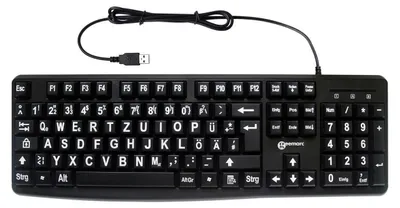 Immagine prodotto di geemarc Geemarc Tastatur mit großen Tasten (sw) + großer Schrift (w)