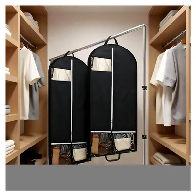Produktbild von Kleidersack für Anzüge und Kleidung – Staubschutz mit Taschen für Hemden, Mäntel und Kleider