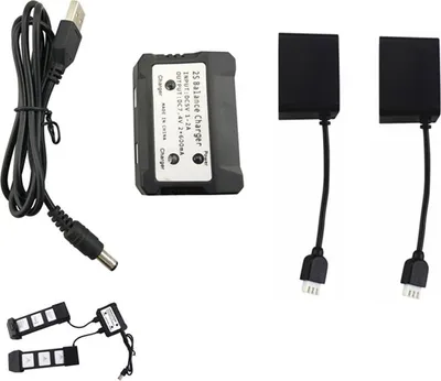Produktbild von 2 in 1 Balance Ladegerät für HS720 Faltbürstenlos Quadcopter Zubehör Remote Control UAV Lithium-Batterie schwarz