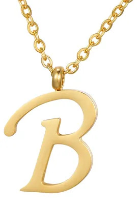 Produktbild von Morella Damen Halskette mit Buchstabe B Anhänger Edelstahl gold in Schmuckbeutel