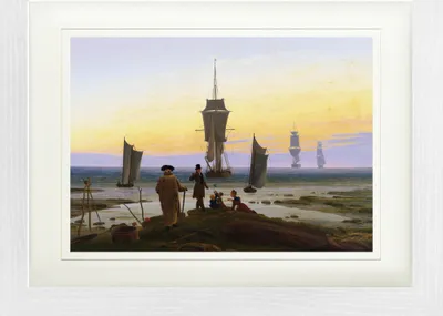 Produktbild von Caspar David Friedrich Gerahmtes Bild Mit Edlem Passepartout | Wand-Bilder | Im Bilderrahmen - Die Lebensstufen, 1835 (30 x 40 cm)