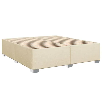 Produktbild von vidaXL Bettgestell ohne Matratze Creme 180x200 cm Stoff