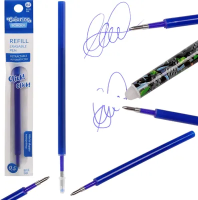 Produktbild von Refills für löschbare Kugelschreiber, blaue löschbare Tinte, 0,5 mm, 1 Stück Colorino