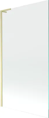 Produktbild von Mexen Next L Badewannenfaltwand 1-flügelig 100 x 150 cm, transparent, gold gebürstet - 895-100-000-03-00-55