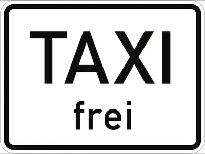 Produktbild von Verkehrsschild VZ1026-30, Taxi frei, Alu, RA2, 420x315 mm