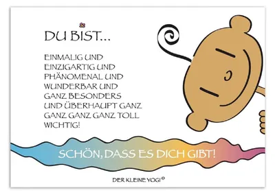 Produktbild von Goebel Der kleine Yogi Postkarte, Du bist..., 15 x 10,5 cm