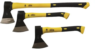 Produktbild von Axt Beil Spaltaxt Holzaxt 600 1000 1250 g Fiberglasstiel 3  tlg Set
