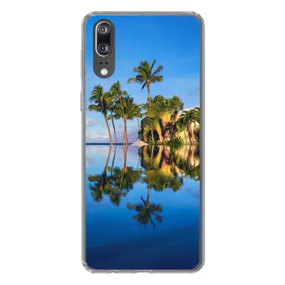 Produktbild von MuchoWow® Handyhülle Schutzhülle Hülle für Huawei P20 Am Wailea Beach in Hawaii spiegeln sich die Palmen im Wasser Silikon Softcase Handy Hülle - Hardcover