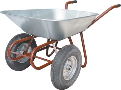 Image de Brouette deux roues 85l roue gonflable 24kg jante acier av.roulement MÜBA