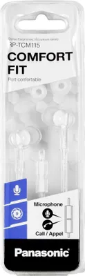 Zdjęcie produktu dla Panasonic | Typ kanału | RP-TCM115E-W | Przewodowe | Douszne | Mikrofon | Biały