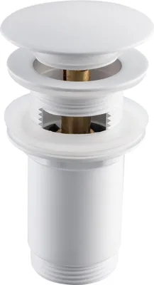 Zdjęcie produktu dla Korek Balneo click-clack uniwersalny z przelewem mosiądz 66 mm x G1 1/4 czarny