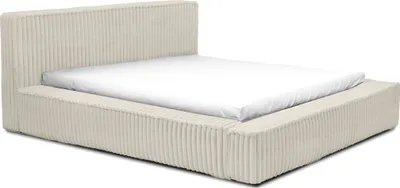Produktbild von FEDVE Polsterbett Doppelbett Lettera Schlafzimmer Bett Bettkasten Matratze H3 180x200 cm Creme (Vito 23)
