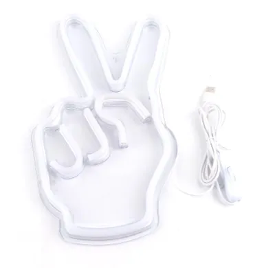 Image de Panneau lumineux néon, geste innovant, lampe décorative, alimentée par USB, pour chambre, armoire, étagère