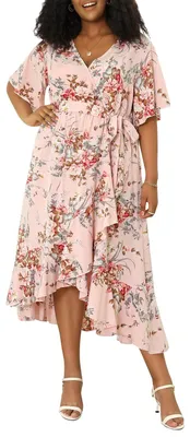 Zdjęcie produktu dla Długa, elegancka sukienka Keluummi dla gości weselnych, w rozmiarze plus size, idealna na lato, dla kobiet o pełniejszych kształtach