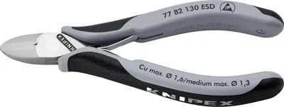 Image de Knipex Pince coupante diagonale électronique ESD - 7782130ESD
