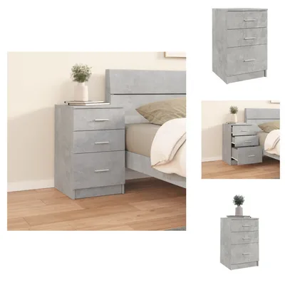 Image de vidaXL Table de nuit gris béton 40x40x63 cm Bois composite - Tables de chevet