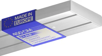 Image de Rail à rideaux - Blanc - Kit complet avec accessoires 450cm (1x90/3x120cm) 2 voies