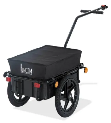 Image de Remorque à vélo - Remorque pour vélos - Remorque de transport de bagages - Remorque pour enfants - Remorque de transport - Volume de chargement de 70 litres