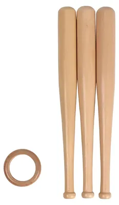 Baseball-Ausstellungsständer aus Holz, 3er-Set, Mini-Bat-Halter
