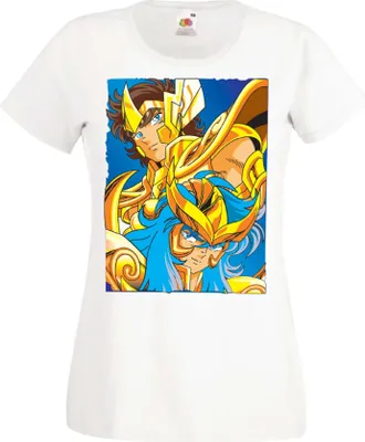 Zdjęcie produktu dla Koszulka Damska Manga Anime Saint Anime Seiya Knights Of The Zodiac Saint Anime Seiya Knights Of The Zodiac, Lady S / Biały