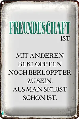 Produktbild von Blechschild Spruch 40x30cm Freundeschaft ist mit anderen
