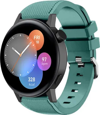 Produktbild von Strap-it Huawei Watch GT 3 42mm Silikonarmband (Piniengrün)