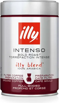 A product shot of a can of illy Intenso coffee.