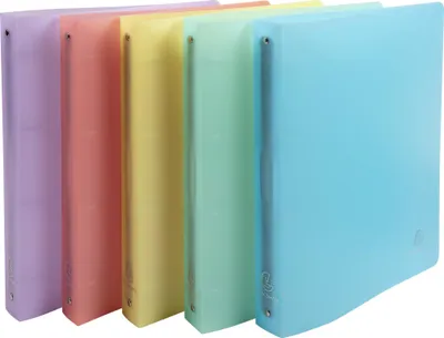 Image de Exacompta 15x Classeur 4 anneaux 30 mm PP Pastel A4 Maxi assort. 51970E