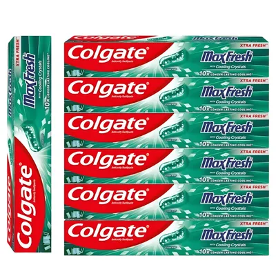 Produktbild von Colgate | Max Fresh Clean Mint – Zahnpasta – 100 ml – 7 Stück – Erfrischender Minzgeschmack – Schutz vor Karies – Tägliche Reinigung