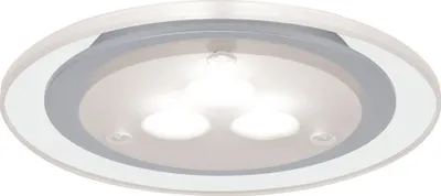 Obrázek produktu pro Nábytkové vestavné svítidlo Deco LED 1x3W 3000K 3VA 230V/350mA 100mm matný chrom/čiré sklo/kov