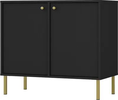 Image de Selsey Oktio - Buffet 2 portes, noir-graphite, 84 cm
