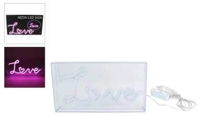 Produktbild von Van Manen Lichtbox LED Liebe Dekoration weiß Kunststoff 23x4x12,5cm