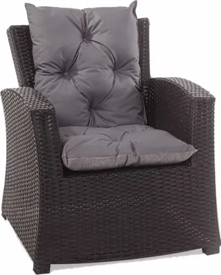 Produktbild von Garten sitzkissen Anthrazit Polyrattan-Gartenstuhl Kissen 50x50x55cm Kissen für Rattan-Sesselkissen Sitzkissen für Gartenmöbel aus rattan-Loungekissen