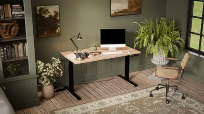 Obrázok produktu pre Cama Stôl s elektrickým nastavením výšky MOON LONG 150x80x72-120 čierny/wotan, Priamy, Obdĺžnikový tvar, Drevotrieskové dosky, Domácnosť/kancelária, Kancelária, laminát, Matný
