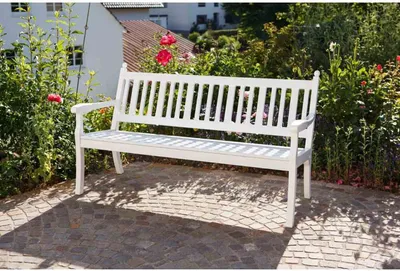 Produktbild von BLOME Hohenzollern Bank 160, ws 160cm, weiß, Vollkunstst.