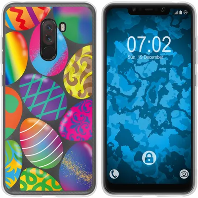 Produktbild von PhoneNatic Case kompatibel mit Xiaomi Pocophone F1 Silikon-Hülle Ostern M3