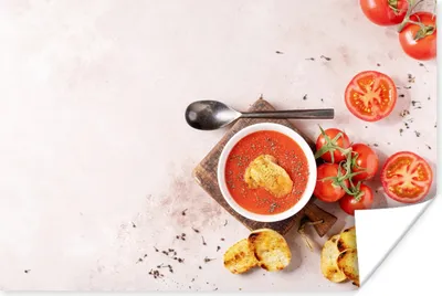 Produktbild von MuchoWow® Poster Tomate - Suppe - Küche - Kräuter 30x20 cm - Plakate - Print