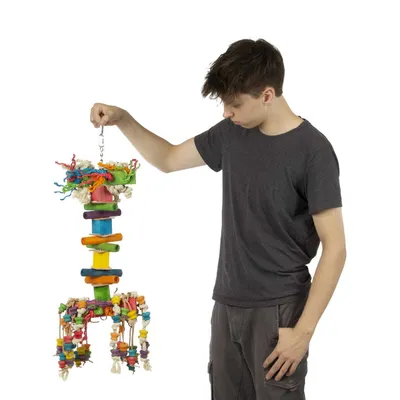Produktbild von Riesiges Papageienspielzeug für große Papageien Größe XXL